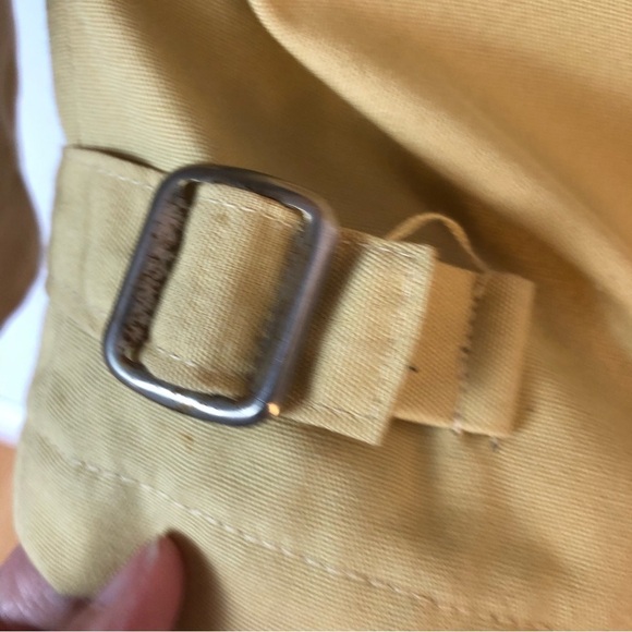 VINTAGE Permanent Press mustard yellow canvas cotton zip up jacket lined 36 - Picture 8 of 13